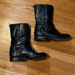 Black Leather Frye boots